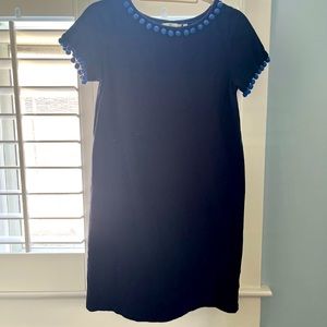 Boden Shift Dress, Navy with light blue accent, petite size 6